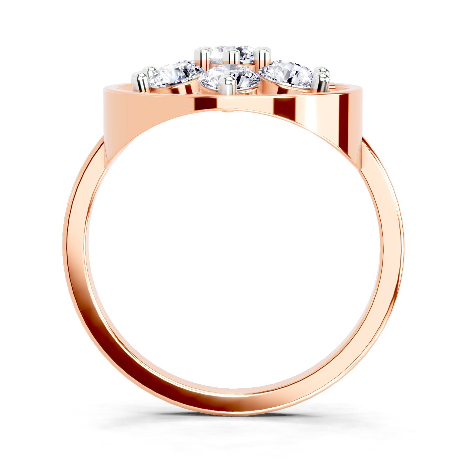 0.76 Ct Diamond Flower Ring