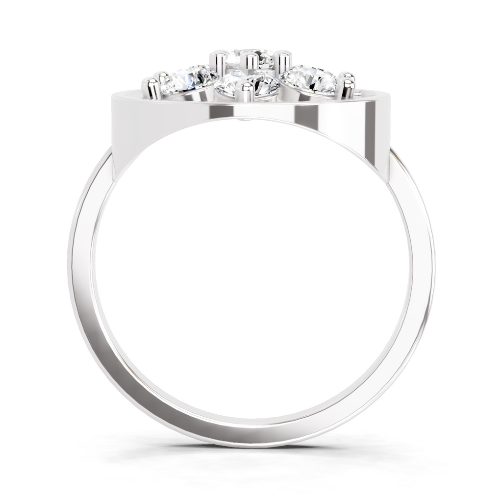 0.76 Ct Diamond Flower Ring