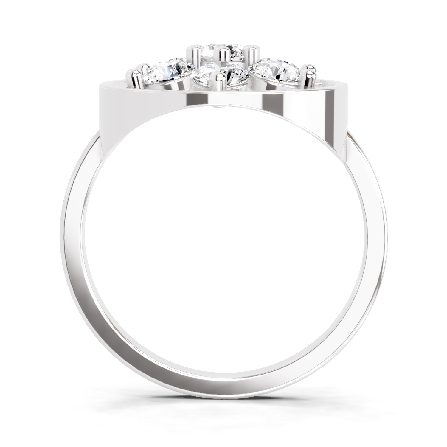 0.76 Ct Diamond Flower Ring