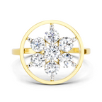 0.76 Ct Diamond Flower Ring