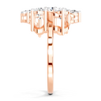 0.87 Carat Round Swirl Cluster Ring