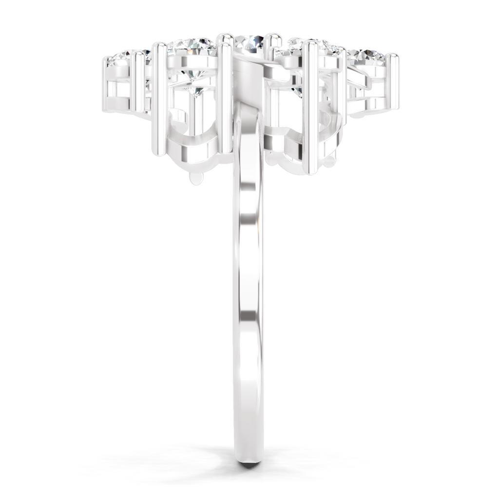 0.87 Carat Round Swirl Cluster Ring
