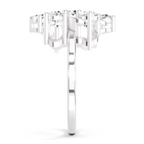 0.87 Carat Round Swirl Cluster Ring