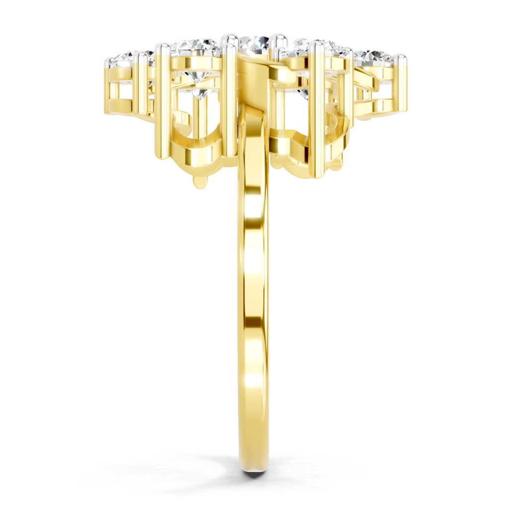 0.87 Carat Round Swirl Cluster Ring