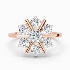 0.87 Carat Round Swirl Cluster Ring