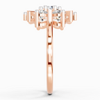 0.9 Carat Round Starburst Ring