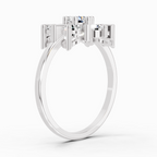 0.9 Carat Round Starburst Ring