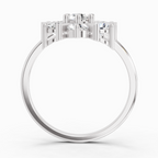 0.9 Carat Round Starburst Ring