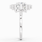 0.9 Carat Round Starburst Ring