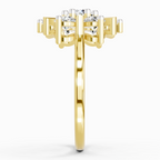 0.9 Carat Round Starburst Ring