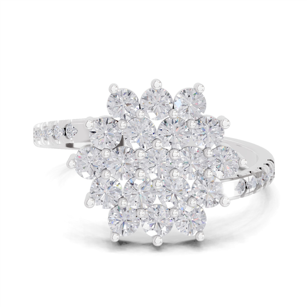 0.93 Carat Snowfall Cluster Promise Engagement Ring