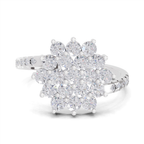 0.93 Carat Snowfall Cluster Promise Engagement Ring