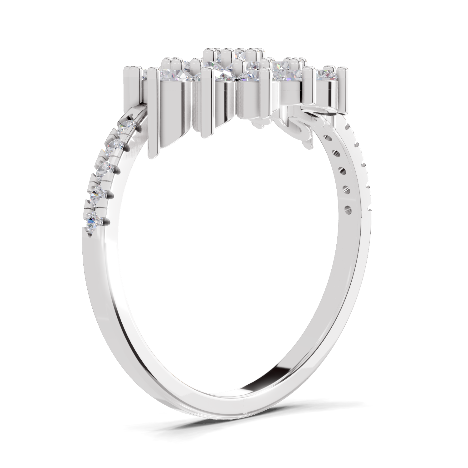 0.93 Carat Snowfall Cluster Promise Engagement Ring