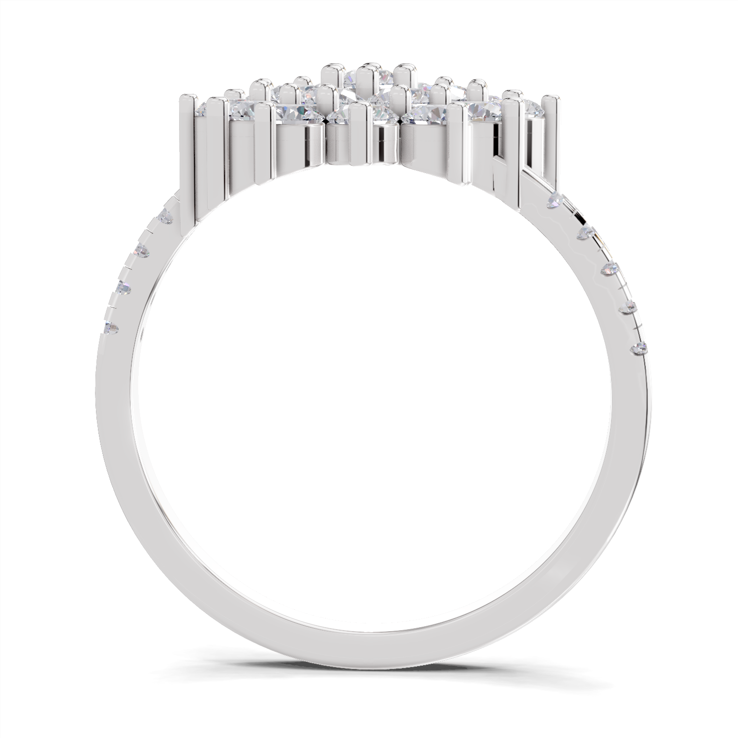 0.93 Carat Snowfall Cluster Promise Engagement Ring