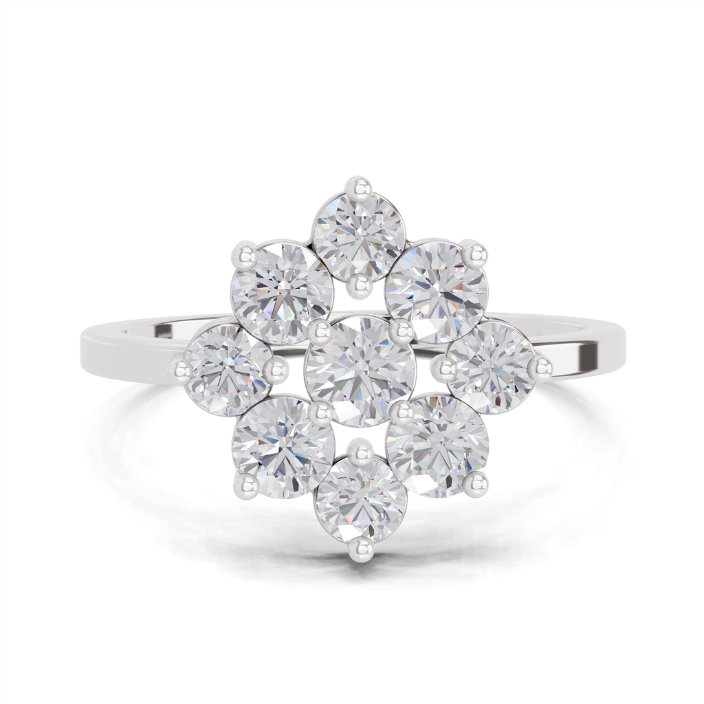 0.87 Carat Diamond Blossom Promise Engagement Ring