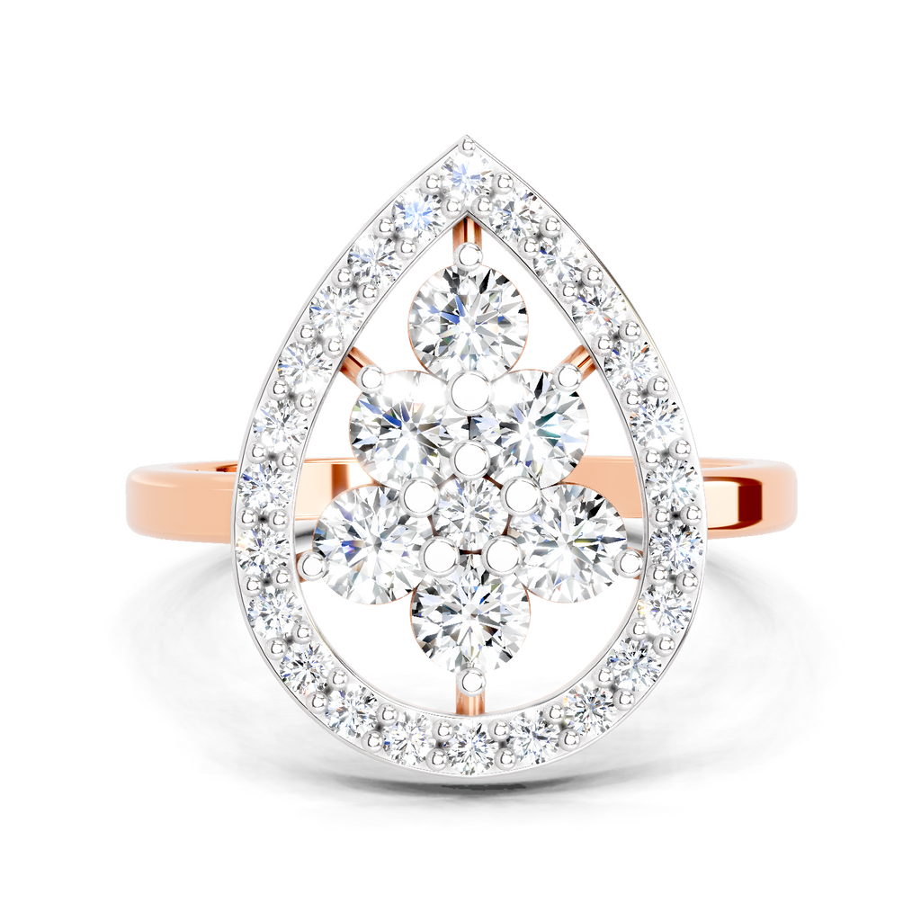 1.01 CT Round Cluster Diamond Ring