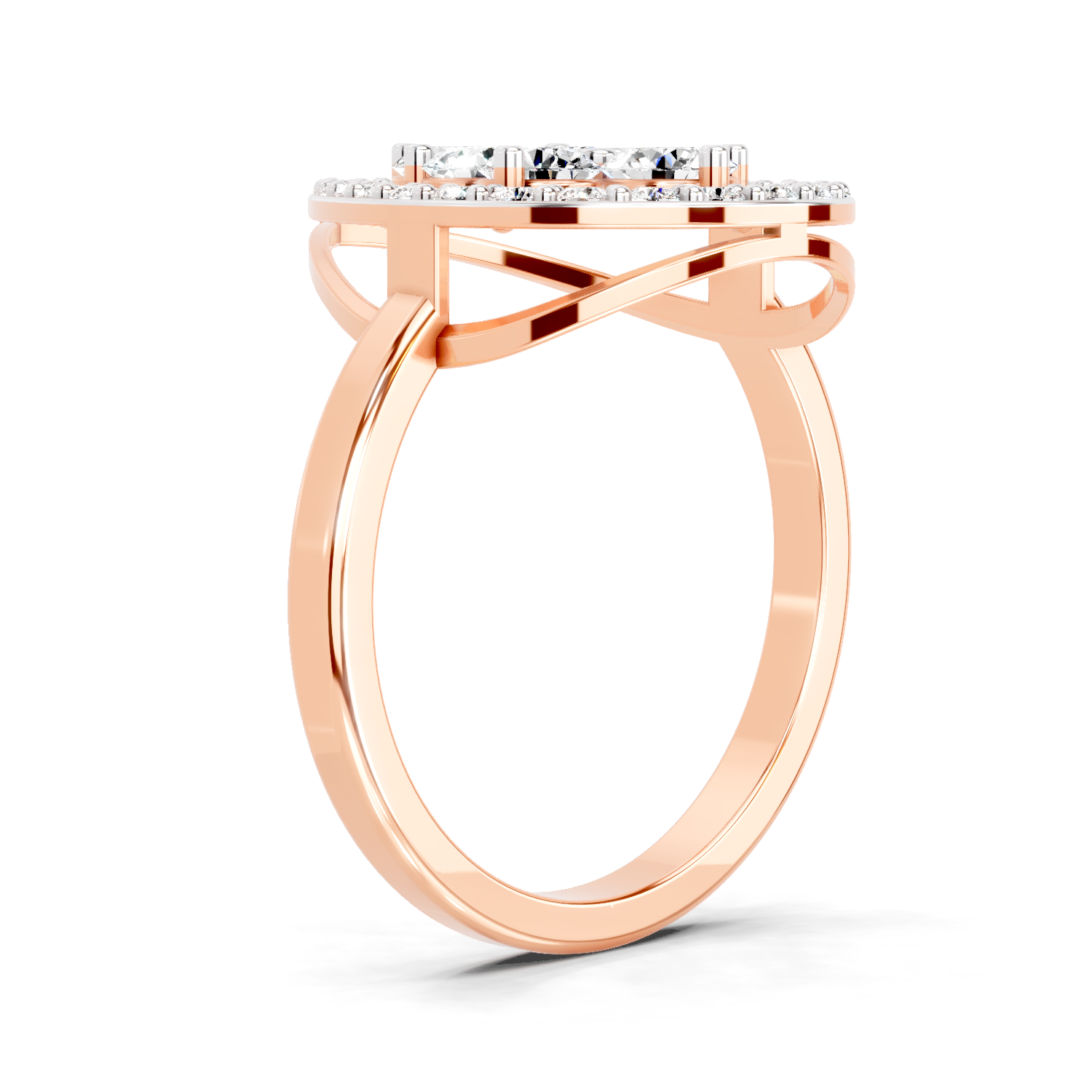 1.01 CT Round Cluster Diamond Ring