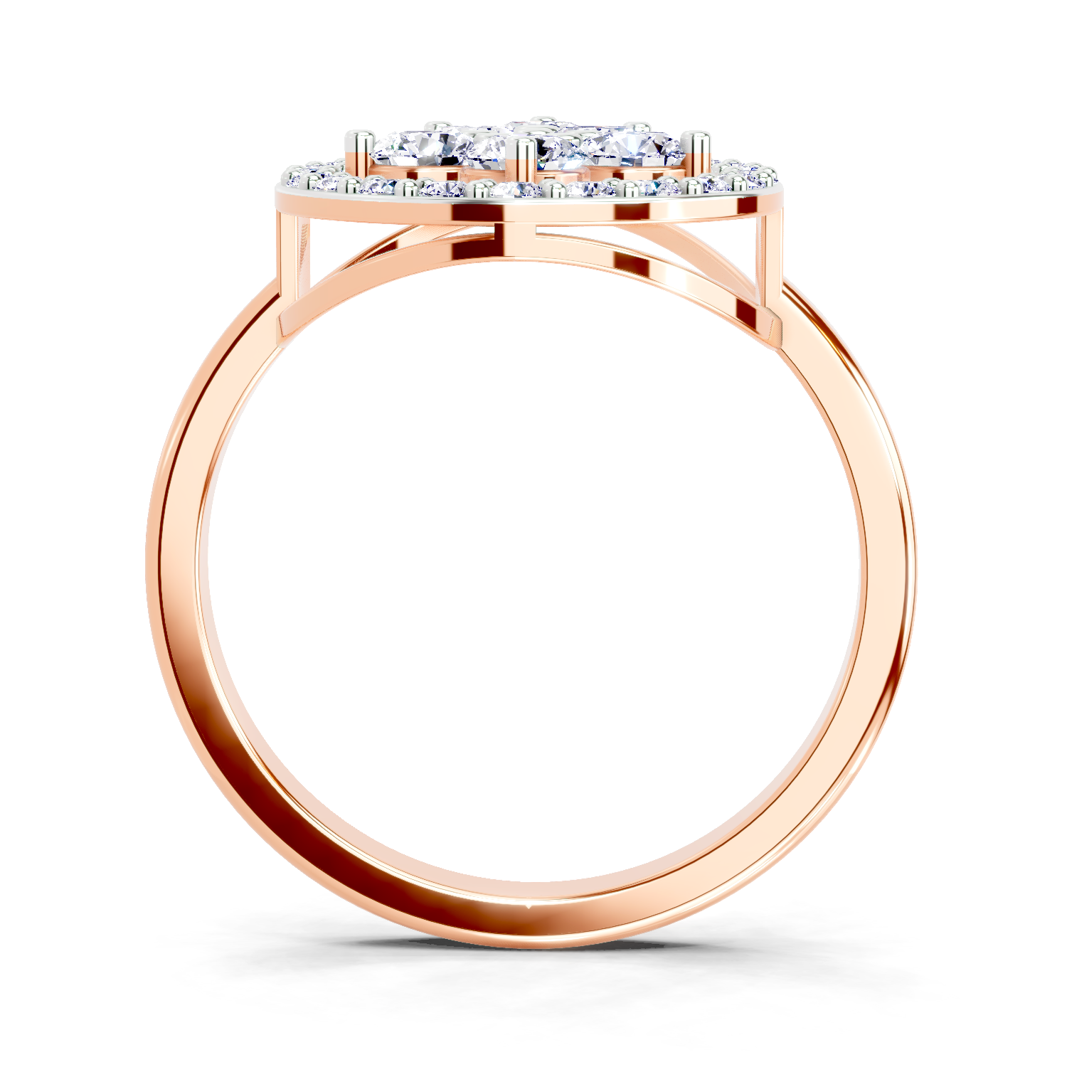 1.01 CT Round Cluster Diamond Ring