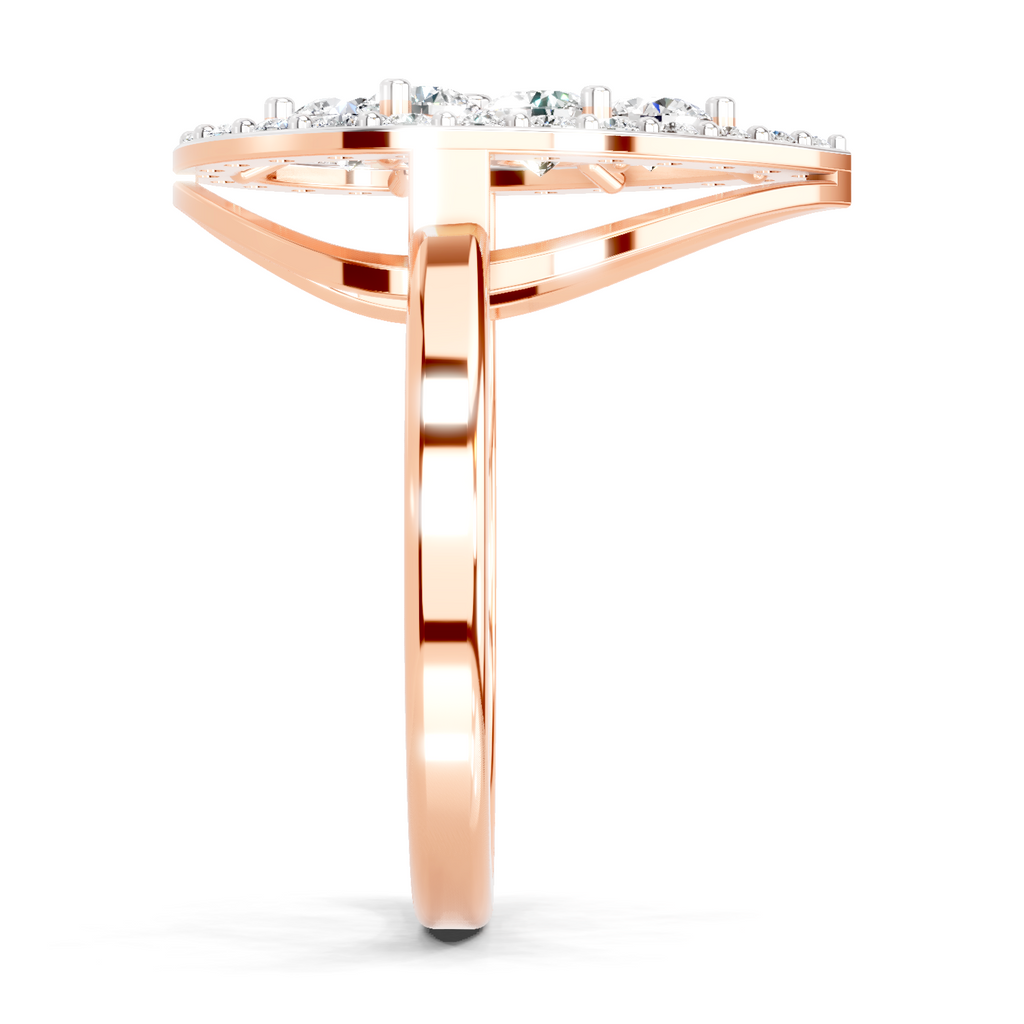 1.01 CT Round Cluster Diamond Ring