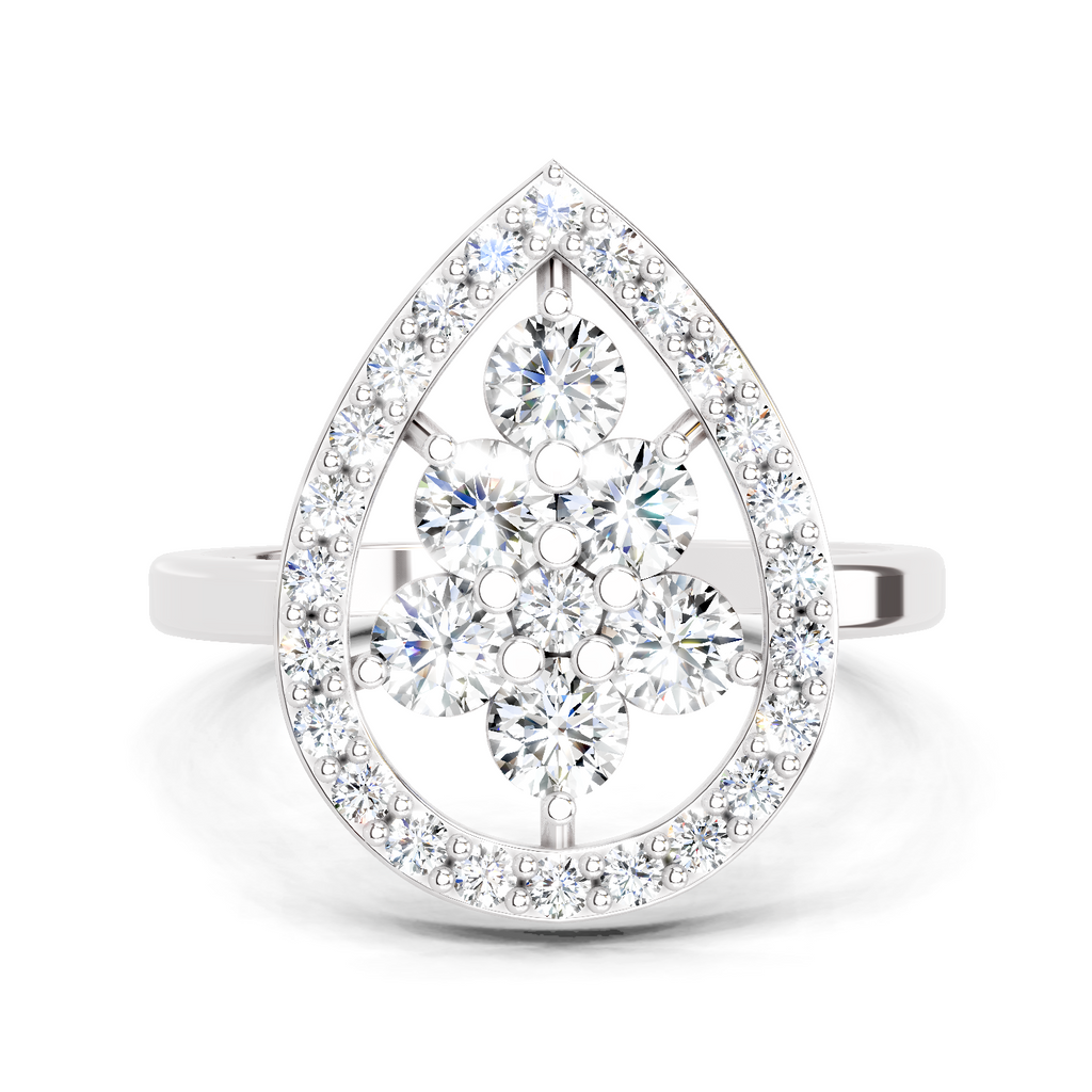 1.01 CT Round Cluster Diamond Ring