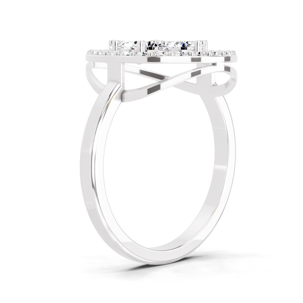 1.01 CT Round Cluster Diamond Ring