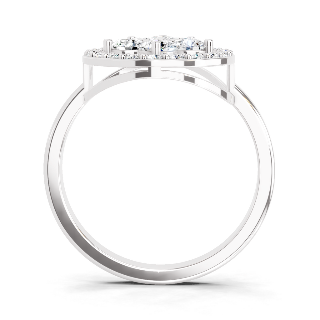1.01 CT Round Cluster Diamond Ring