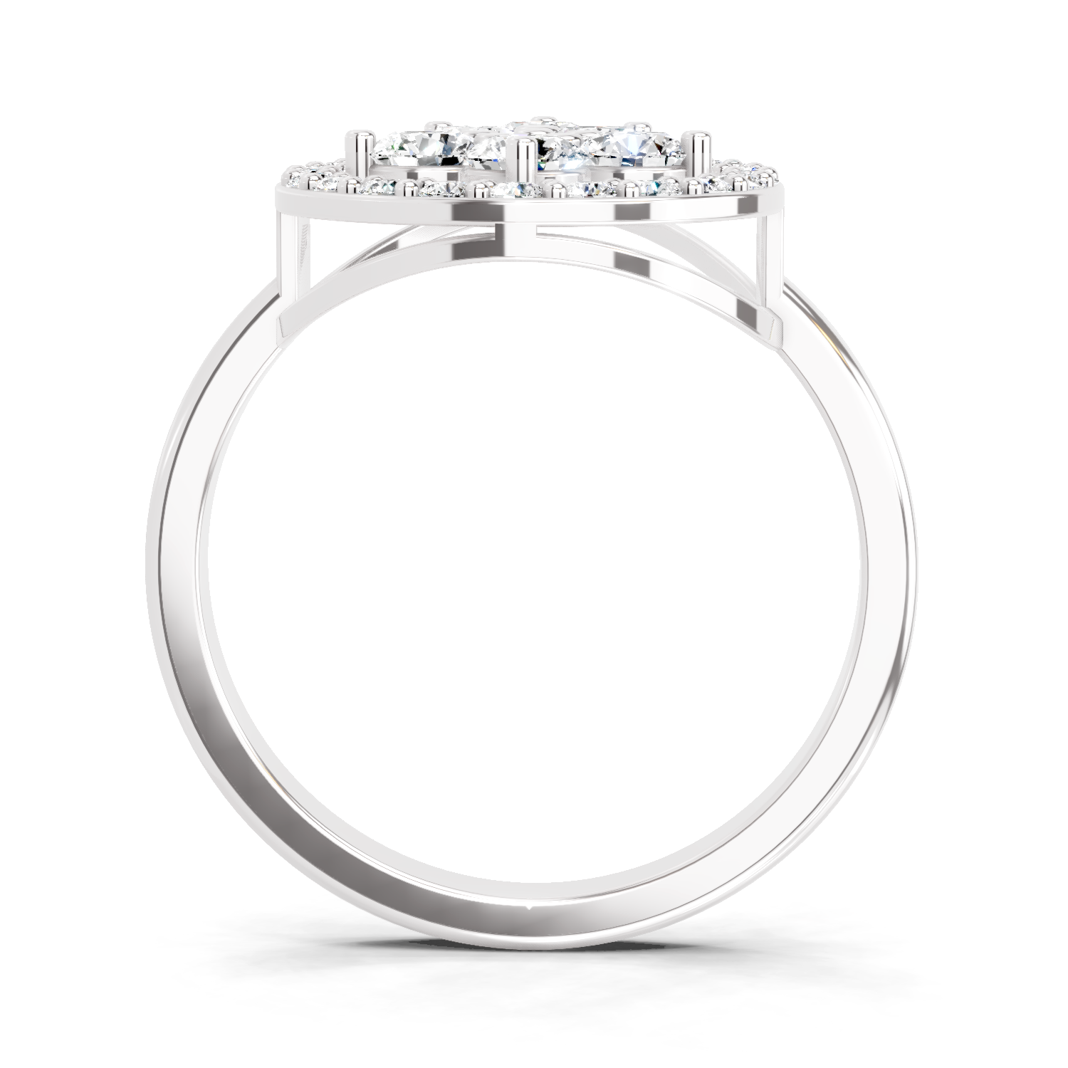 1.01 CT Round Cluster Diamond Ring