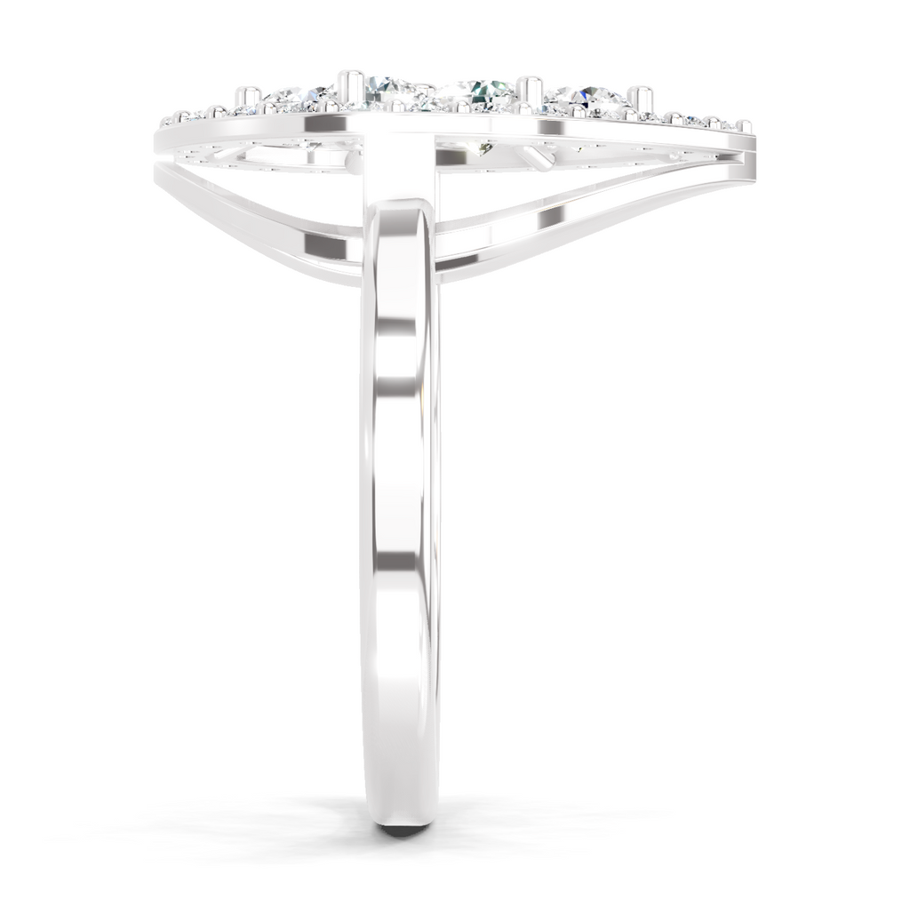 1.01 CT Round Cluster Diamond Ring