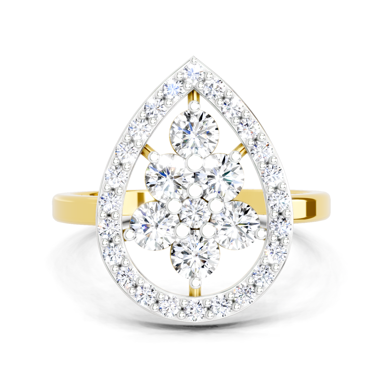 1.01 CT Round Cluster Diamond Ring
