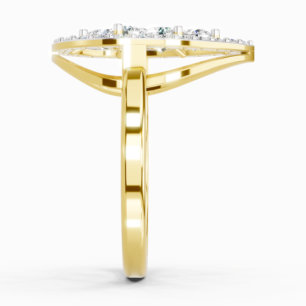 1.01 CT Round Cluster Diamond Ring