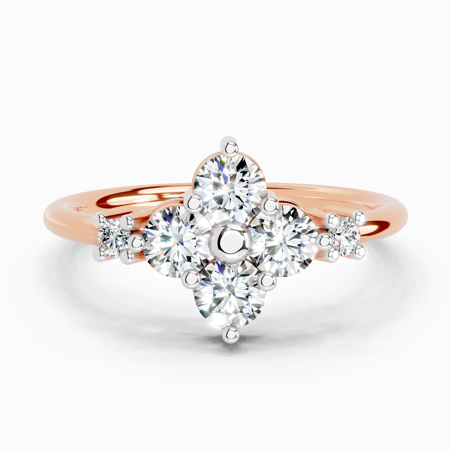 0.71 Carat Cluster Ring