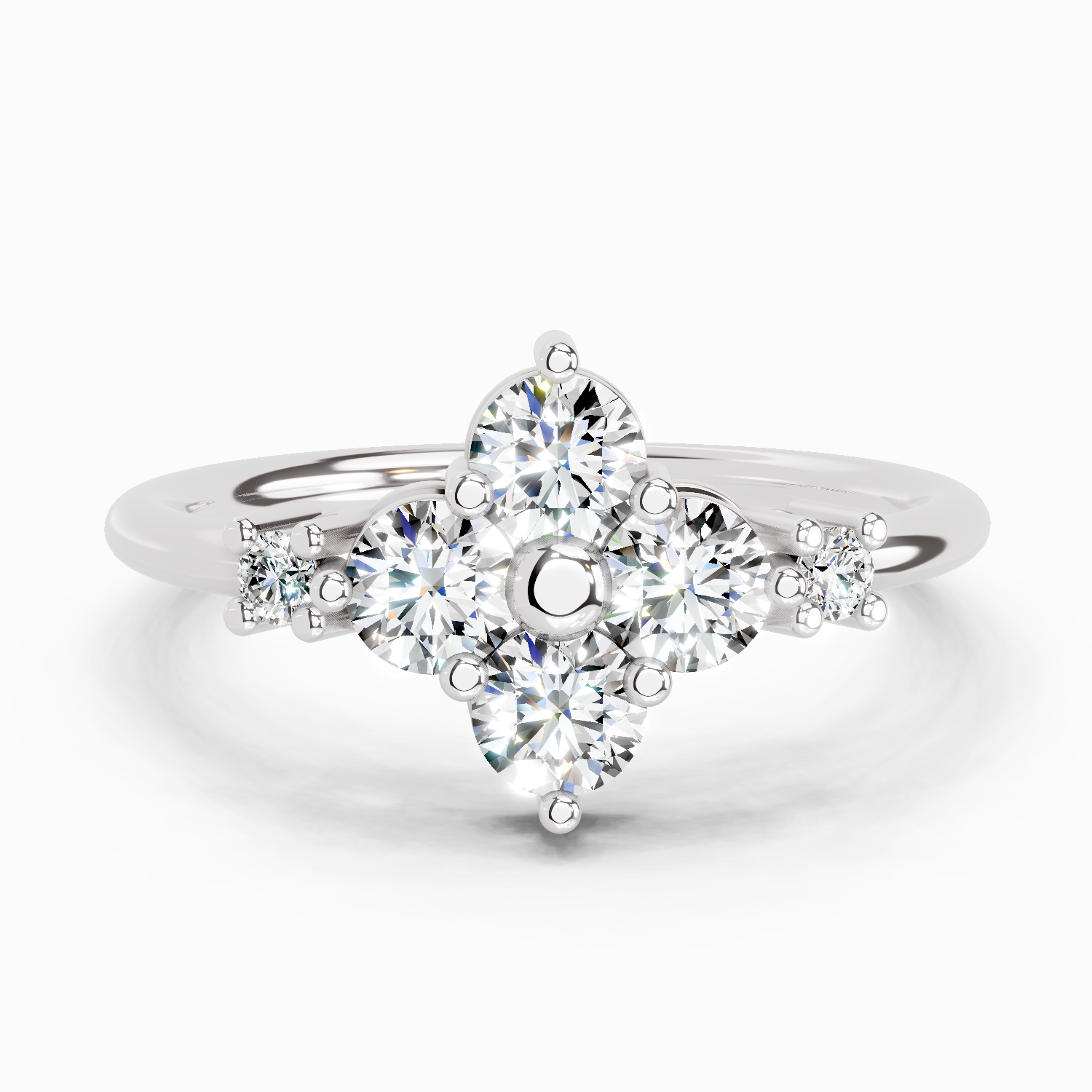 0.71 Carat Cluster Ring