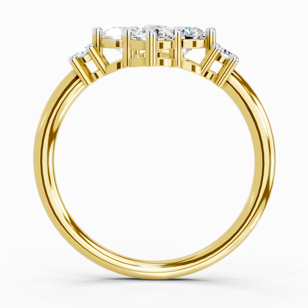 0.71 Carat Cluster Ring