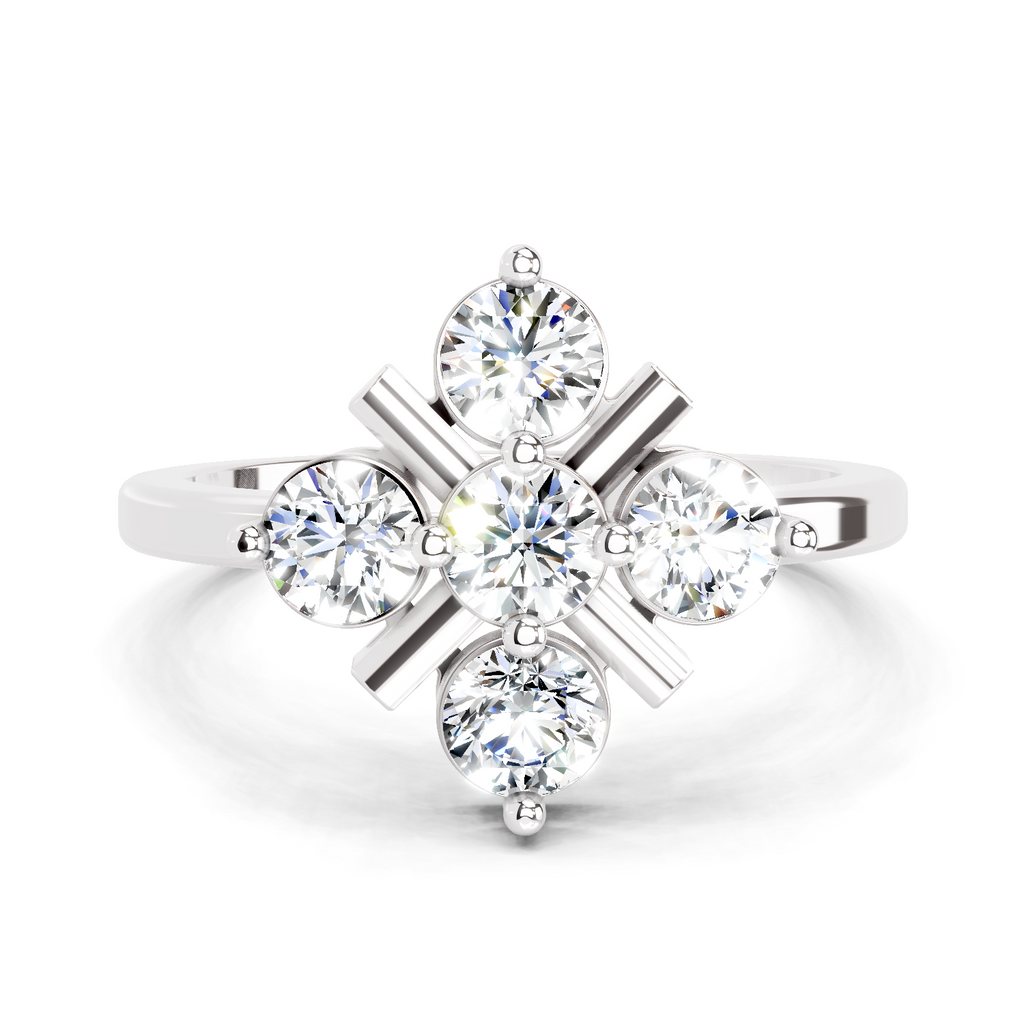 0.80 Carat Cluster Ring