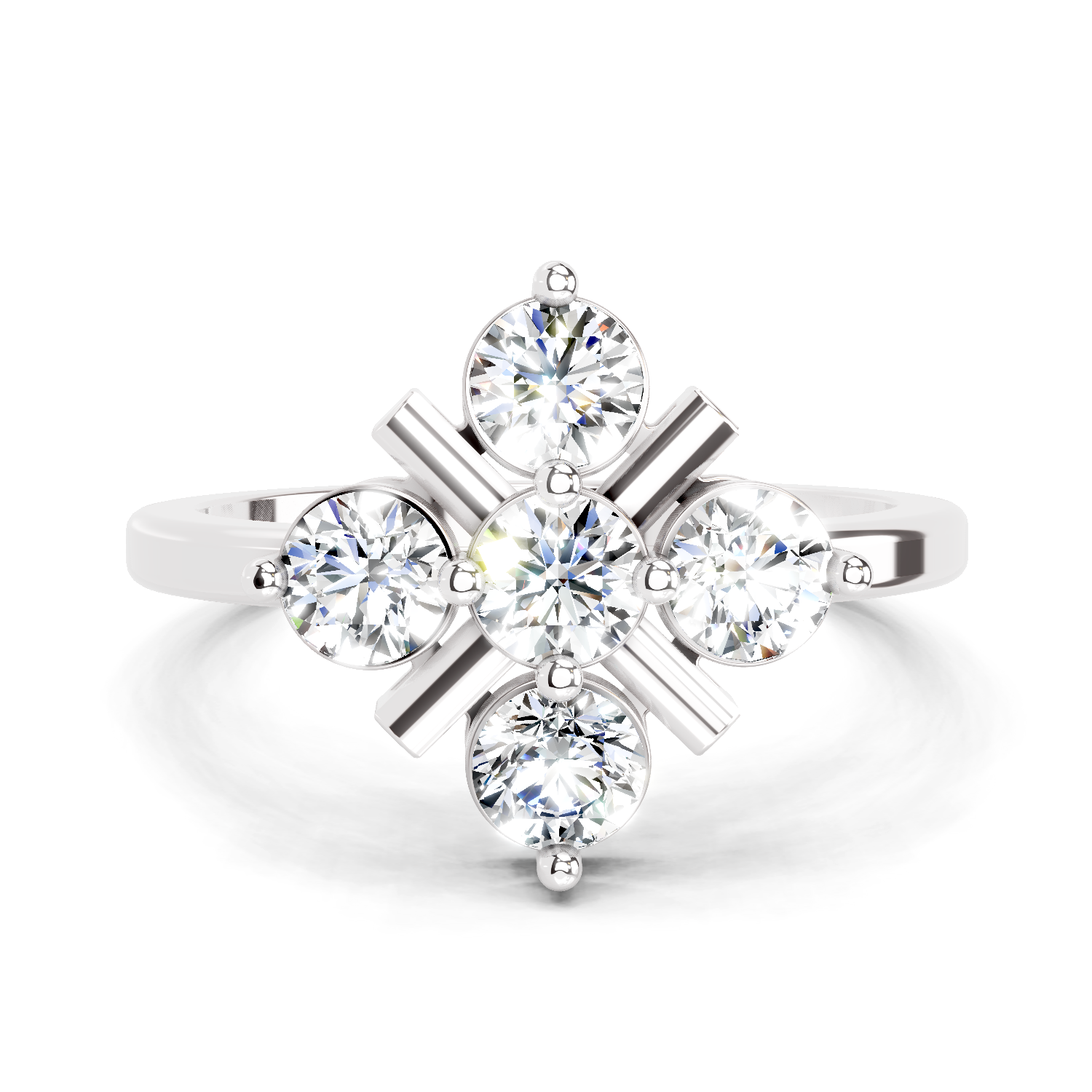 0.80 Carat Cluster Ring