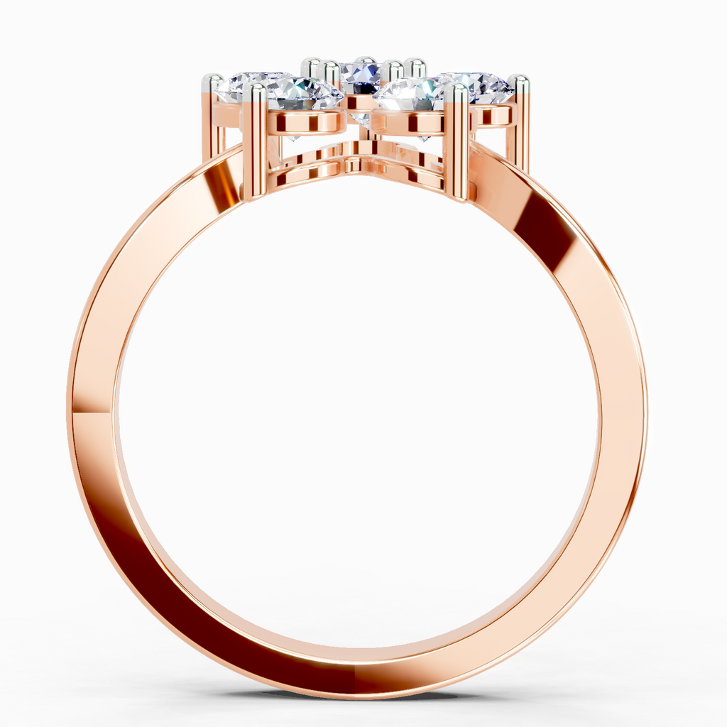 0.81 Carat Diamond Flower Ring