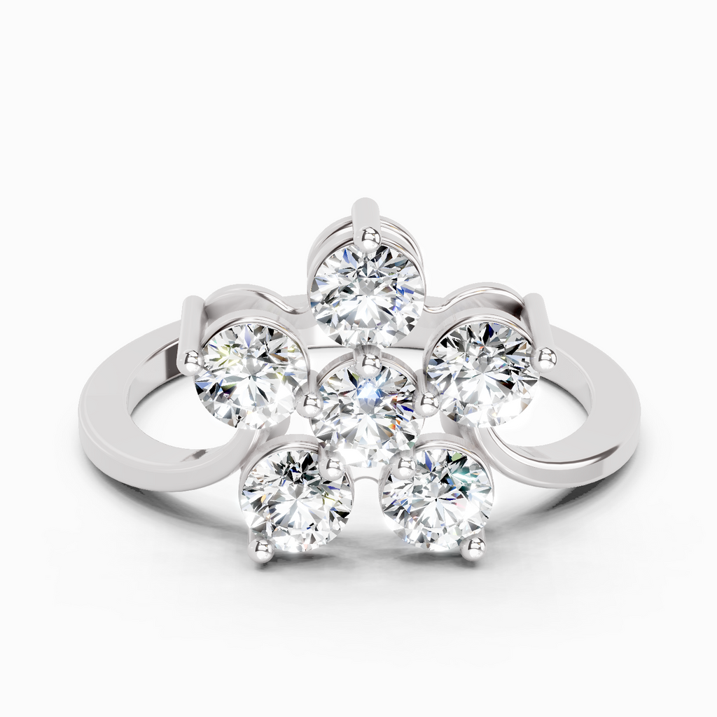 0.81 Carat Diamond Flower Ring