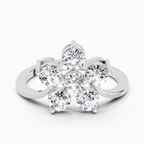 0.81 Carat Diamond Flower Ring