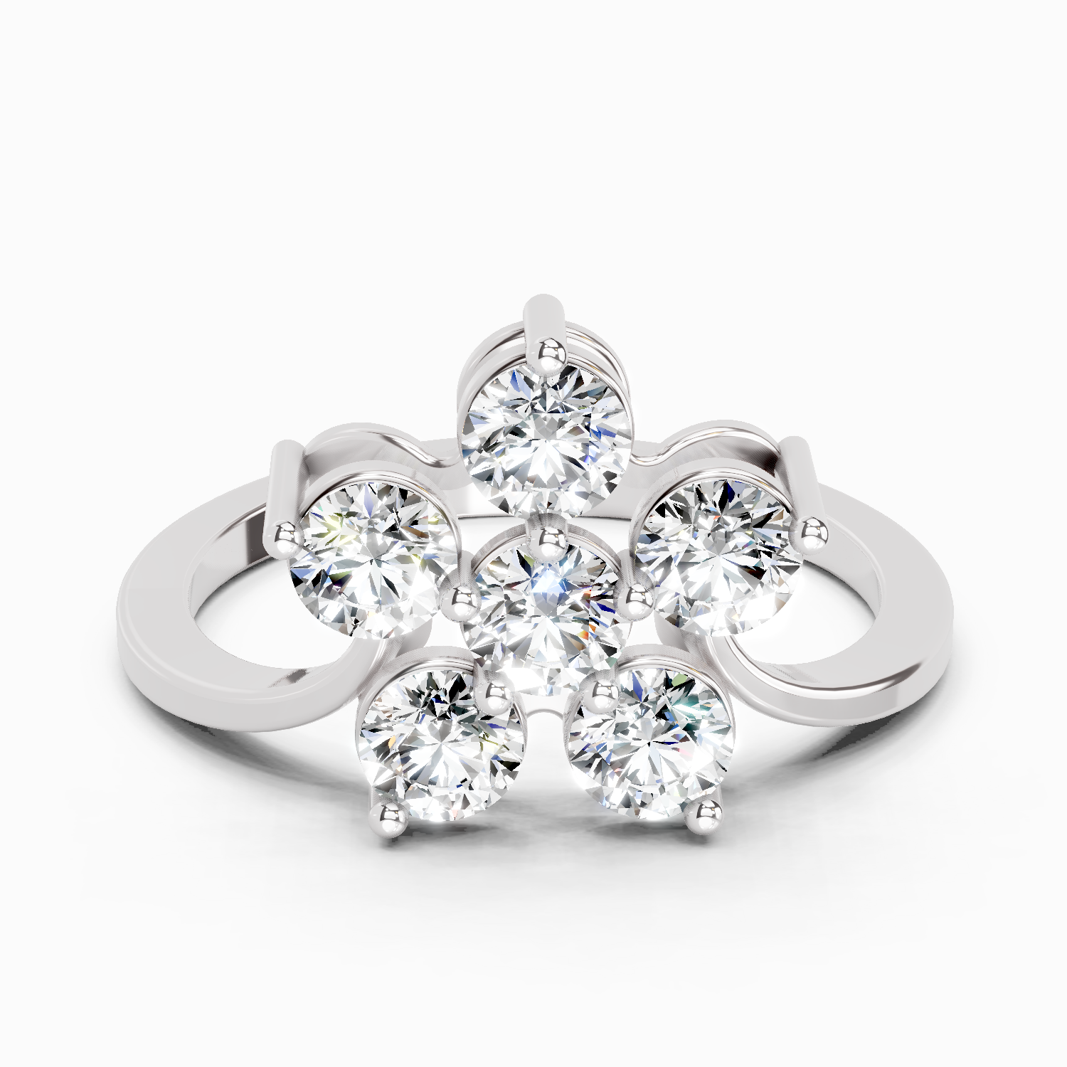 0.81 Carat Diamond Flower Ring