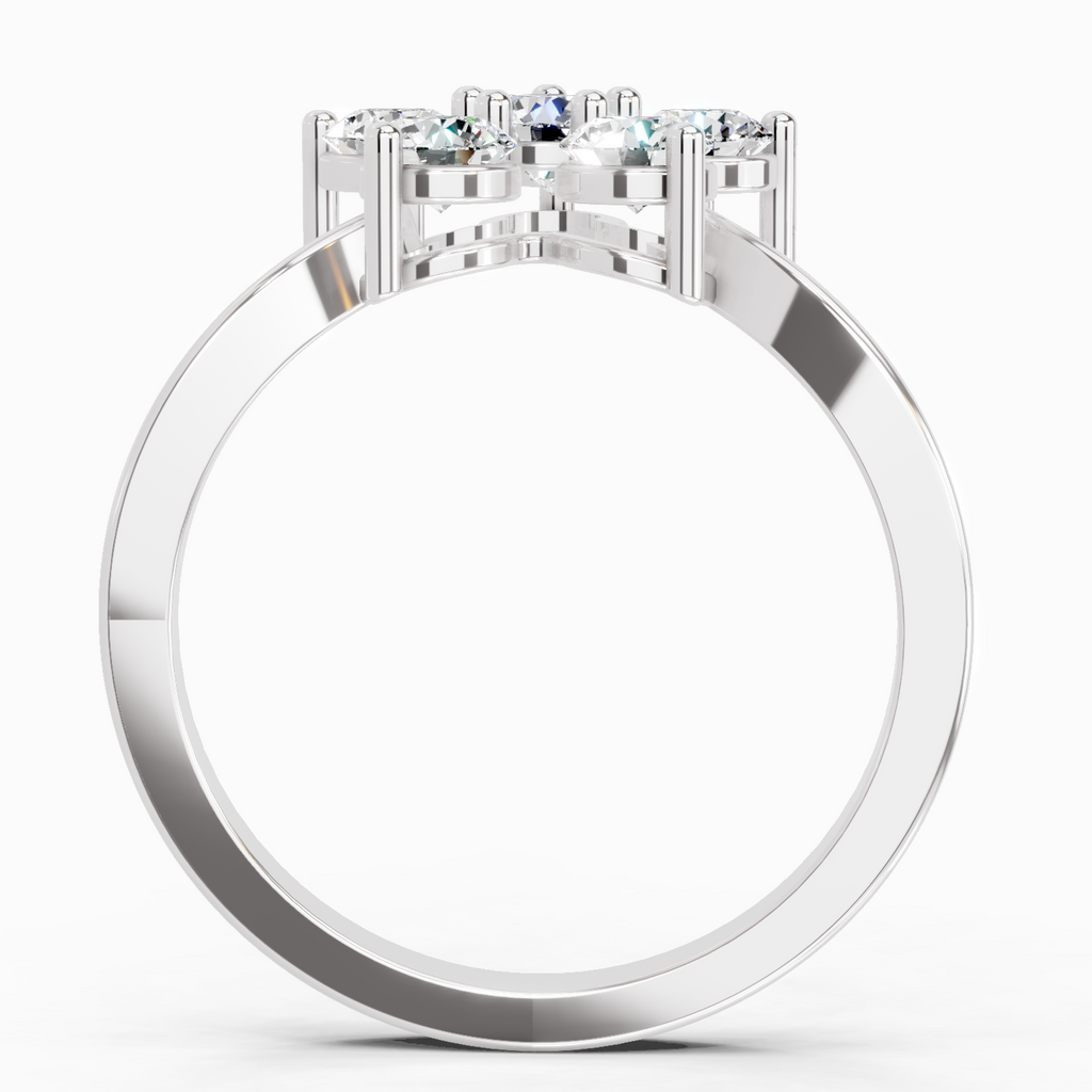 0.81 Carat Diamond Flower Ring