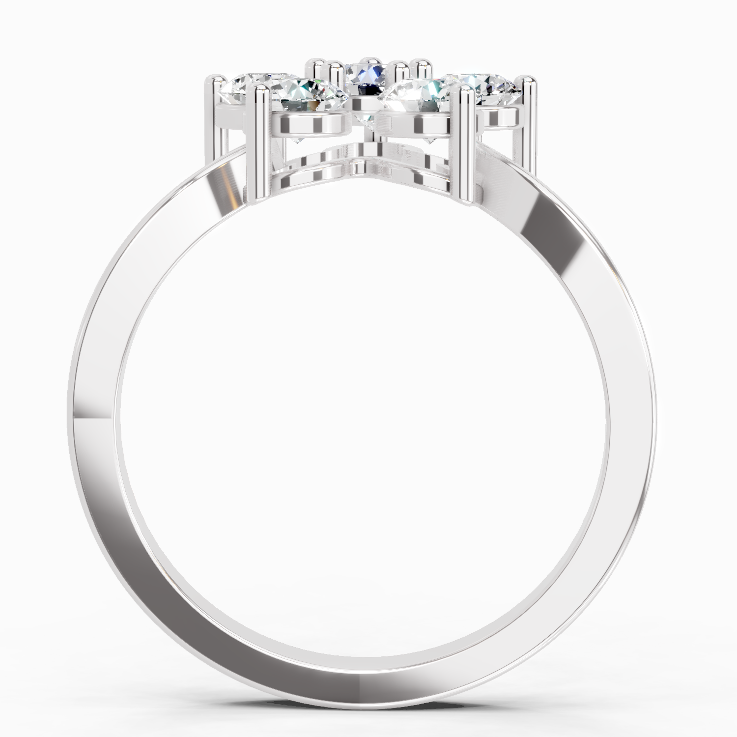 0.81 Carat Diamond Flower Ring