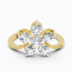 0.81 Carat Diamond Flower Ring