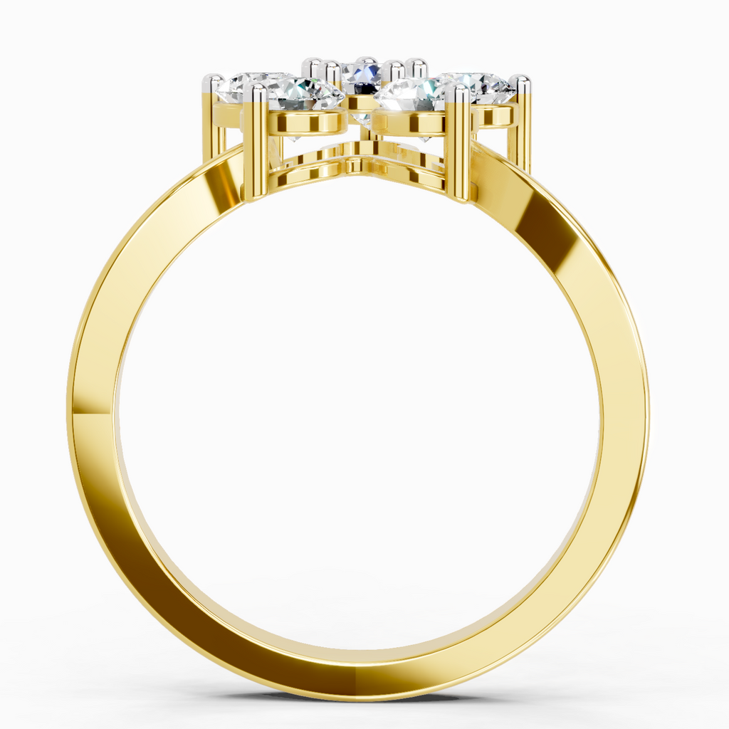 0.81 Carat Diamond Flower Ring