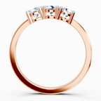 0.62 Carat Round Three Stone Ring