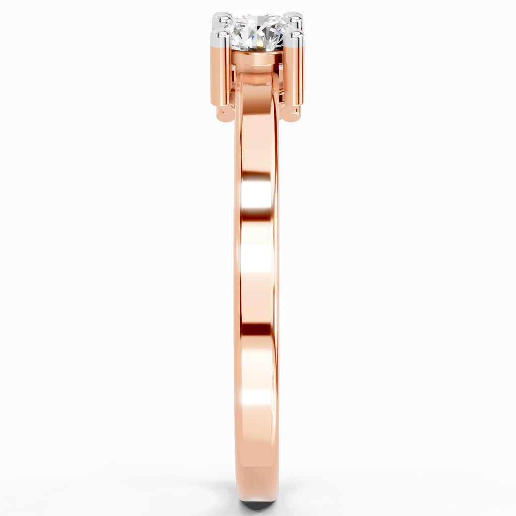 0.62 Carat Round Three Stone Ring