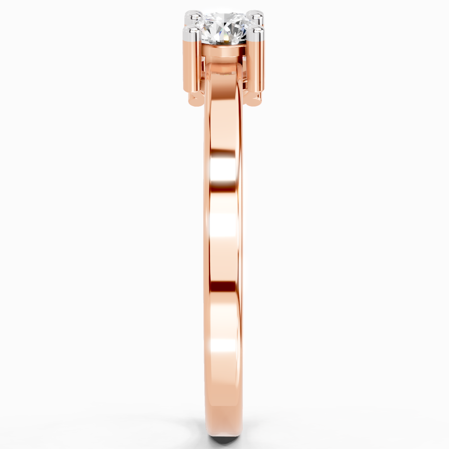 0.62 Carat Round Three Stone Ring