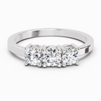 0.62 Carat Round Three Stone Ring