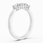 0.62 Carat Round Three Stone Ring