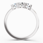 0.62 Carat Round Three Stone Ring