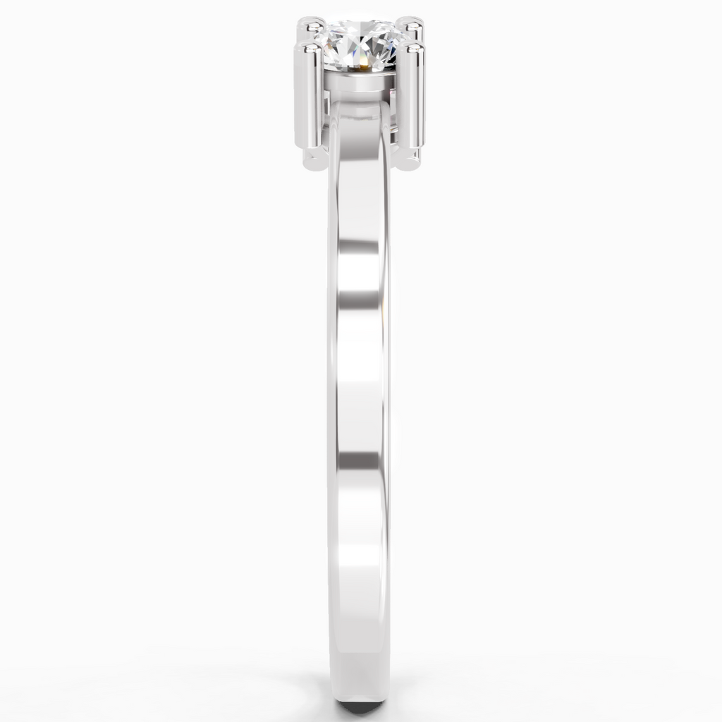 0.62 Carat Round Three Stone Ring